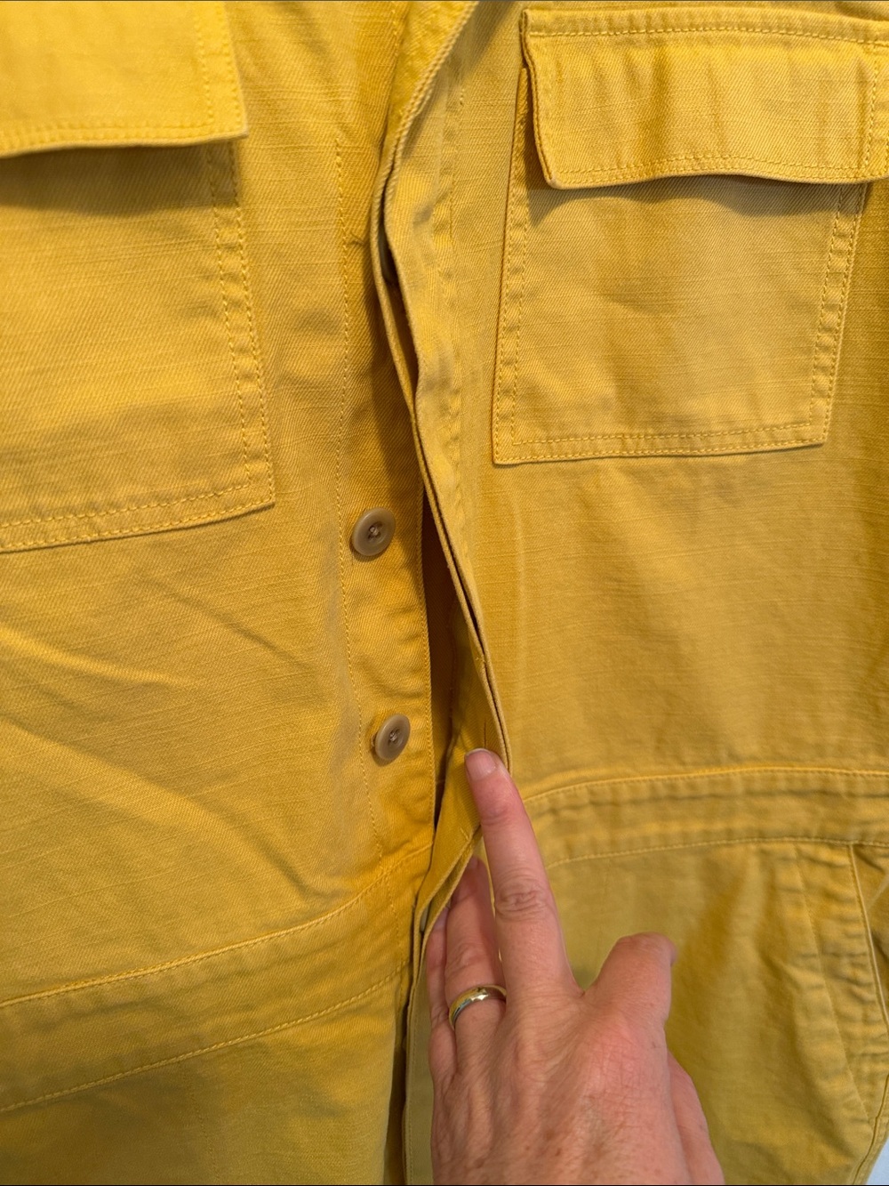 Madewell Mustard Yellow Short-Sleeve Utility Jumpsuit - Picture 3 of 6
